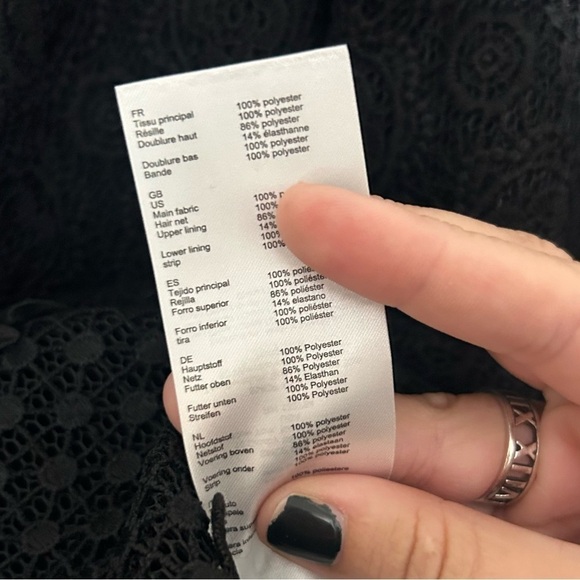 Maje Renald Two Tone Black & White Lace Fit & Flare Dress SIZE SMALL - Picture 7 of 7